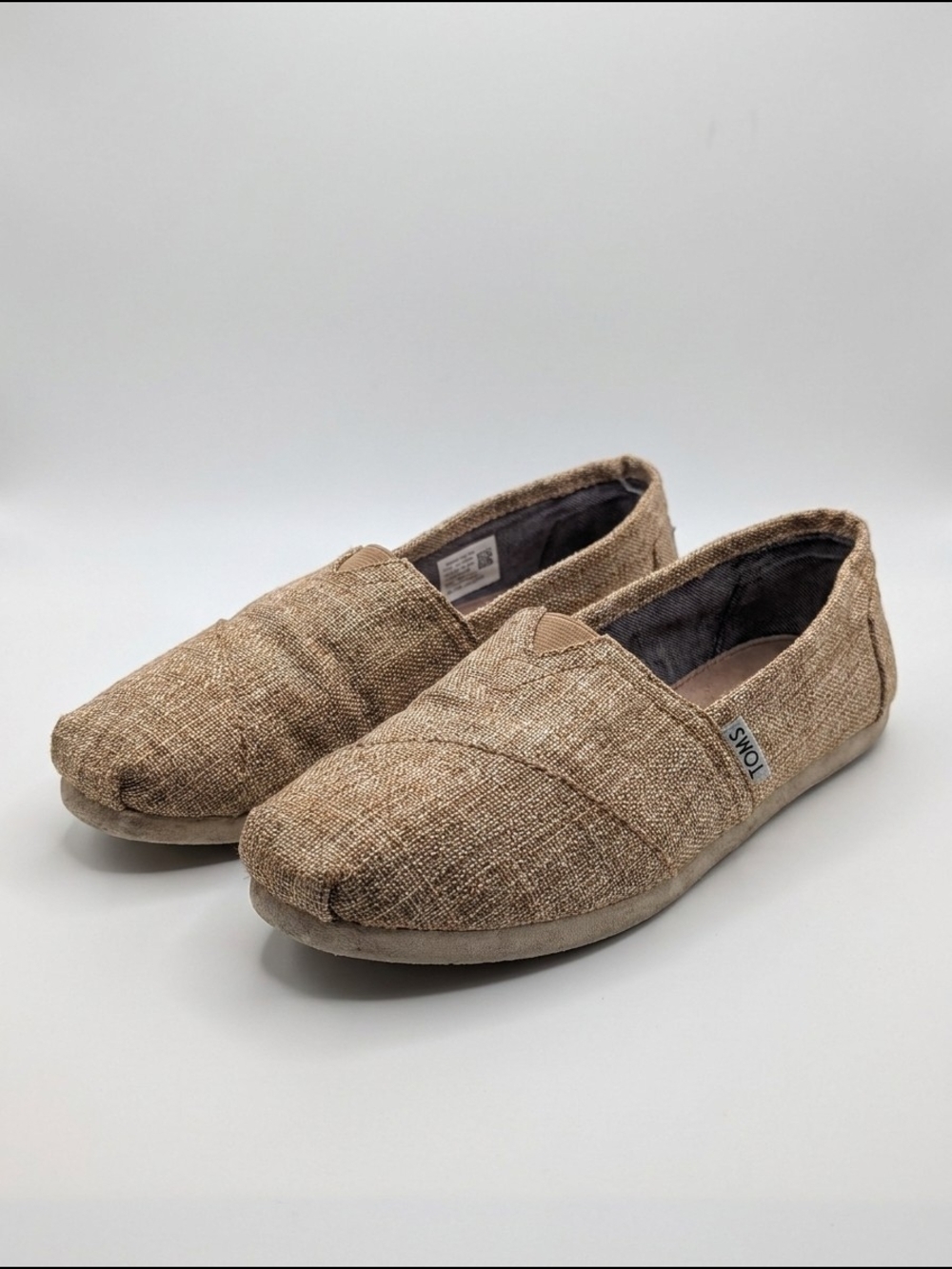 Toms Men's Slip-On Loafers‎ in Tan Woven Fabric
